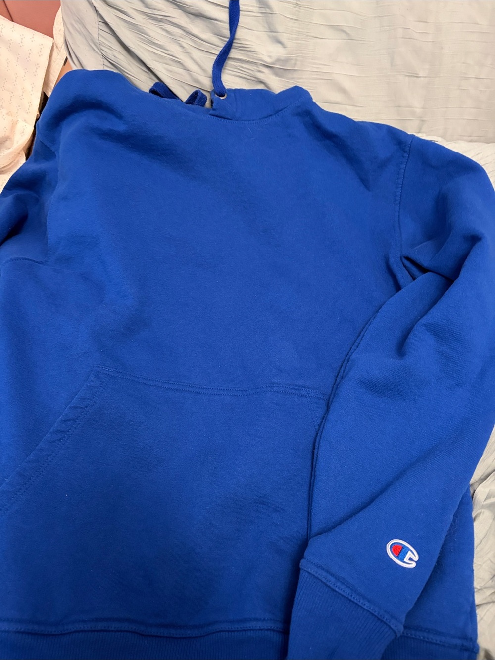 Champion Royal Blue Men's Crewneck Hoodie Sweatshirt